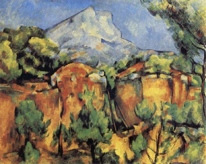 Paul Cezanne Mont Sainte-Victoire Seen from the Quarry at Bibemus oil painting image